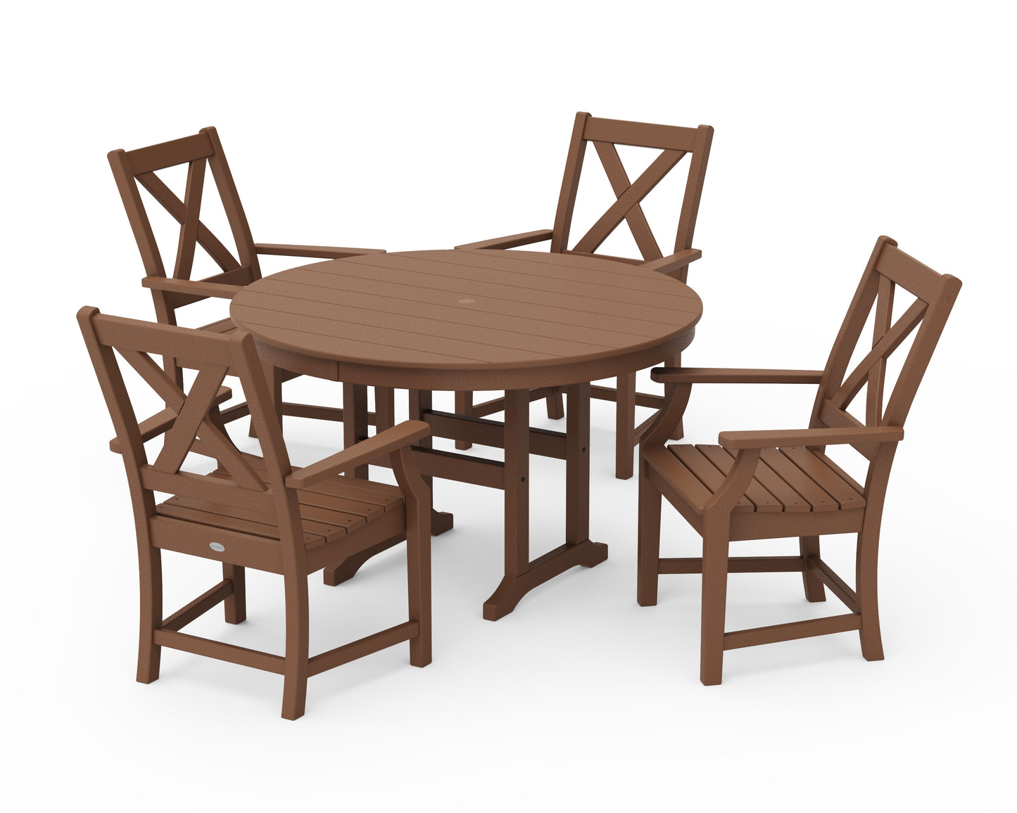 Braxton 5-Piece Round Farmhouse Dining Set