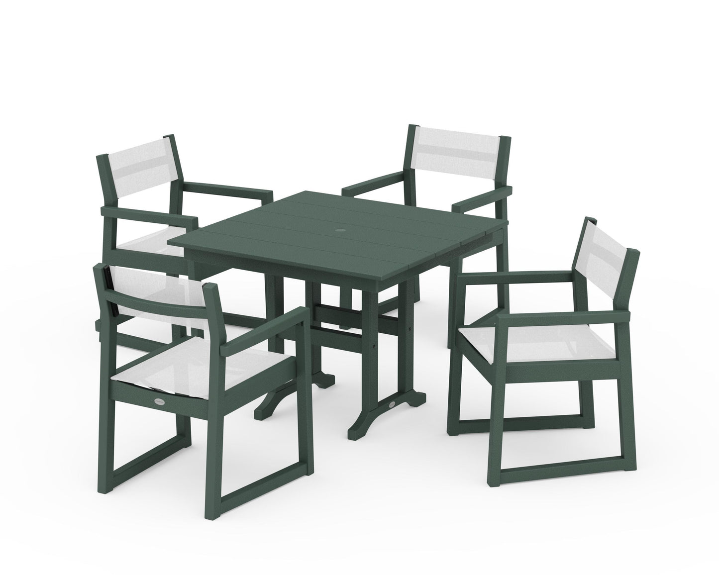 EDGE Sling Arm Chair 5-Piece Farmhouse Dining Set