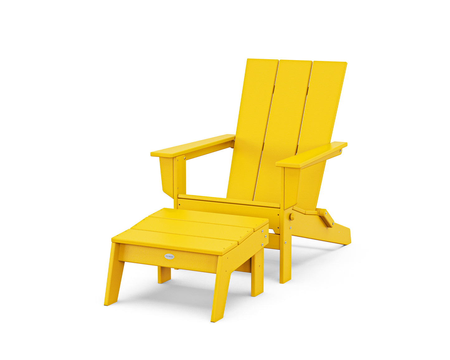 Modern Studio Folding Adirondack Chair with Ottoman