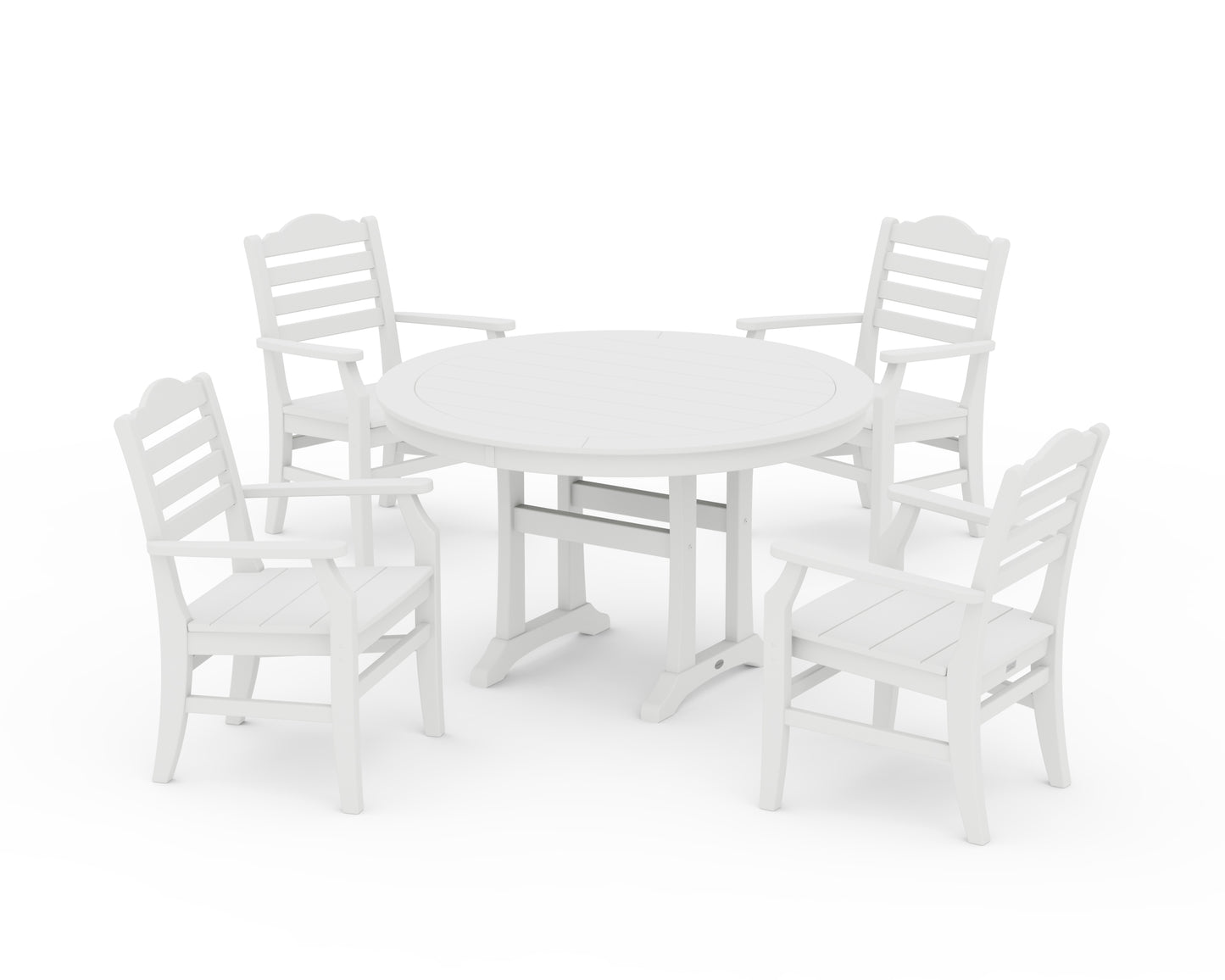 Savannah 5-Piece Round Dining Set with Trestle Legs