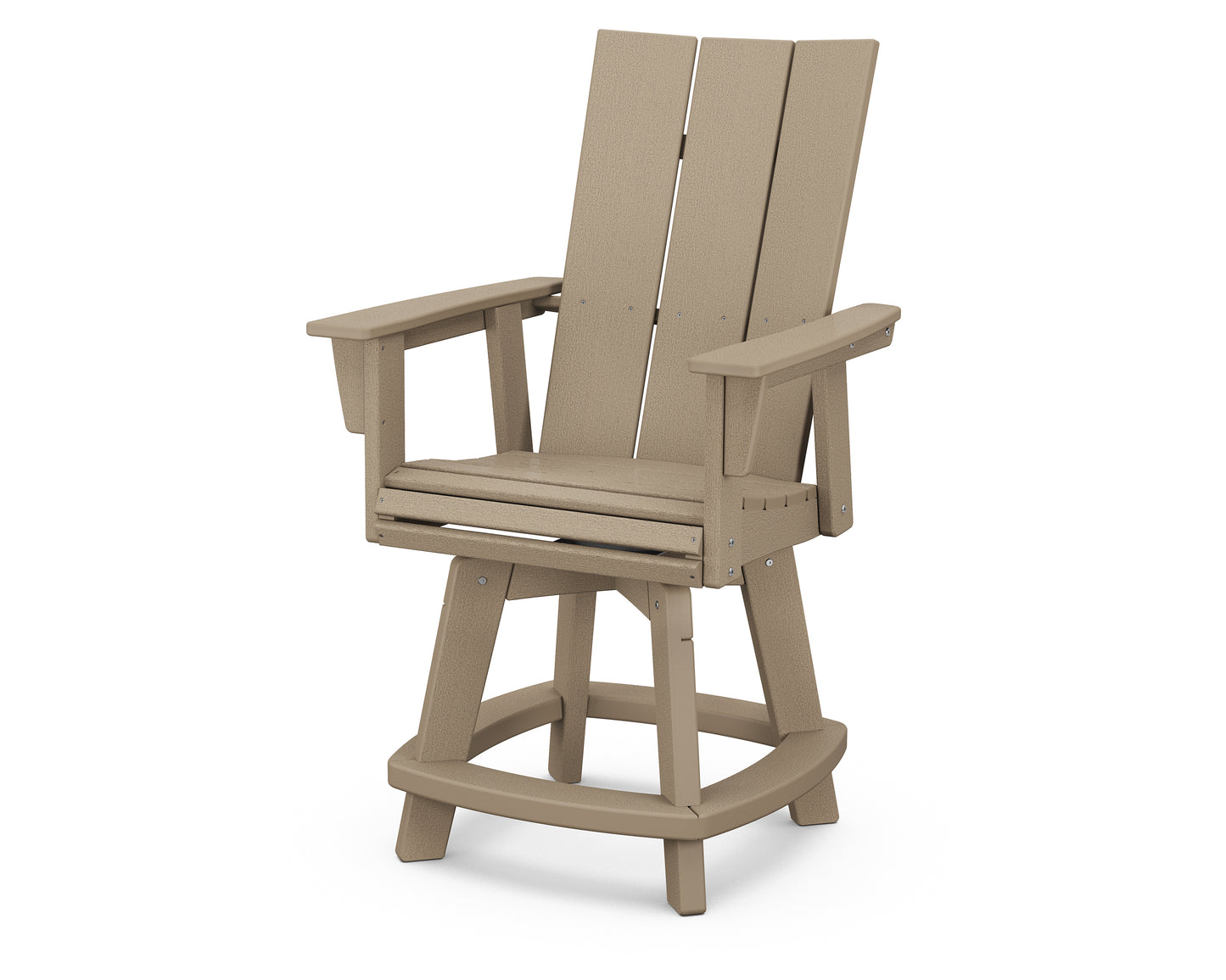 Modern Curveback Adirondack Swivel Counter Chair