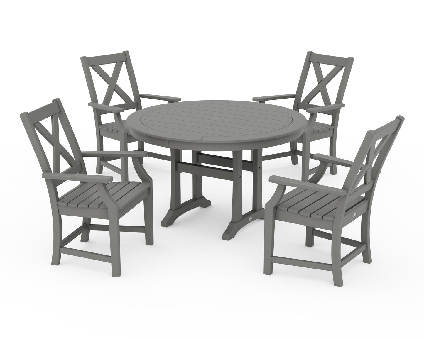 Braxton 5-Piece Nautical Trestle Arm Chair Dining Set
