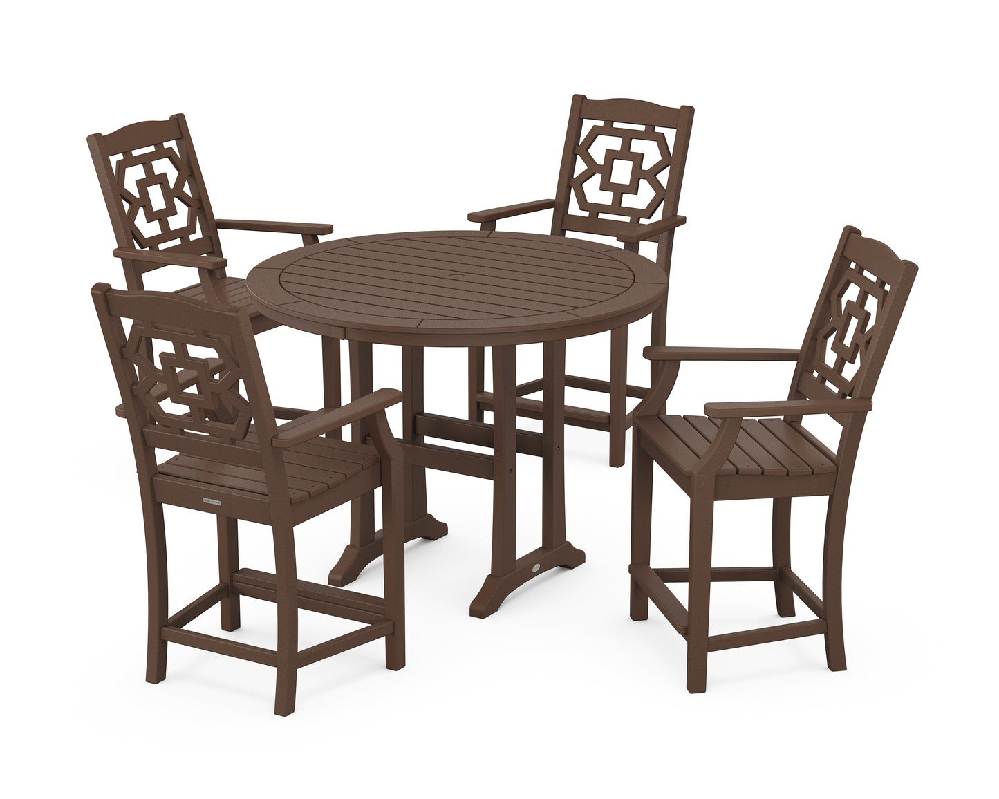 Chinoiserie 5-Piece Round Counter Set