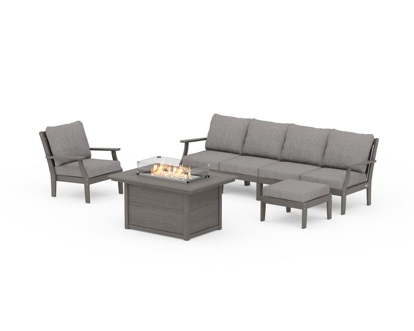 Braxton Sectional Lounge and Fire Pit Set