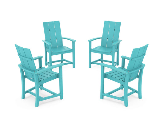 Modern 4-Piece Upright Adirondack Conversation Set