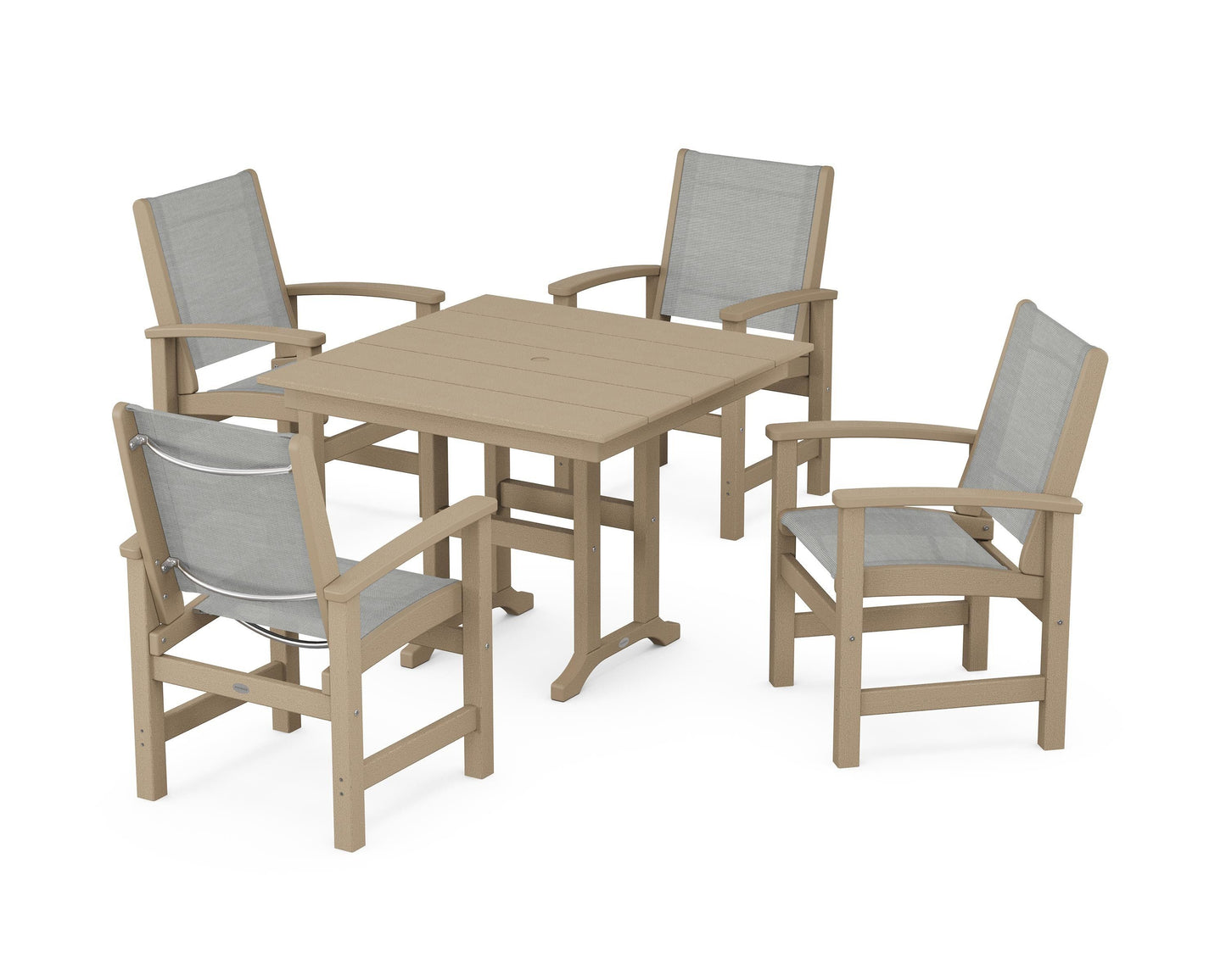 Coastal 5-Piece Farmhouse Dining Set