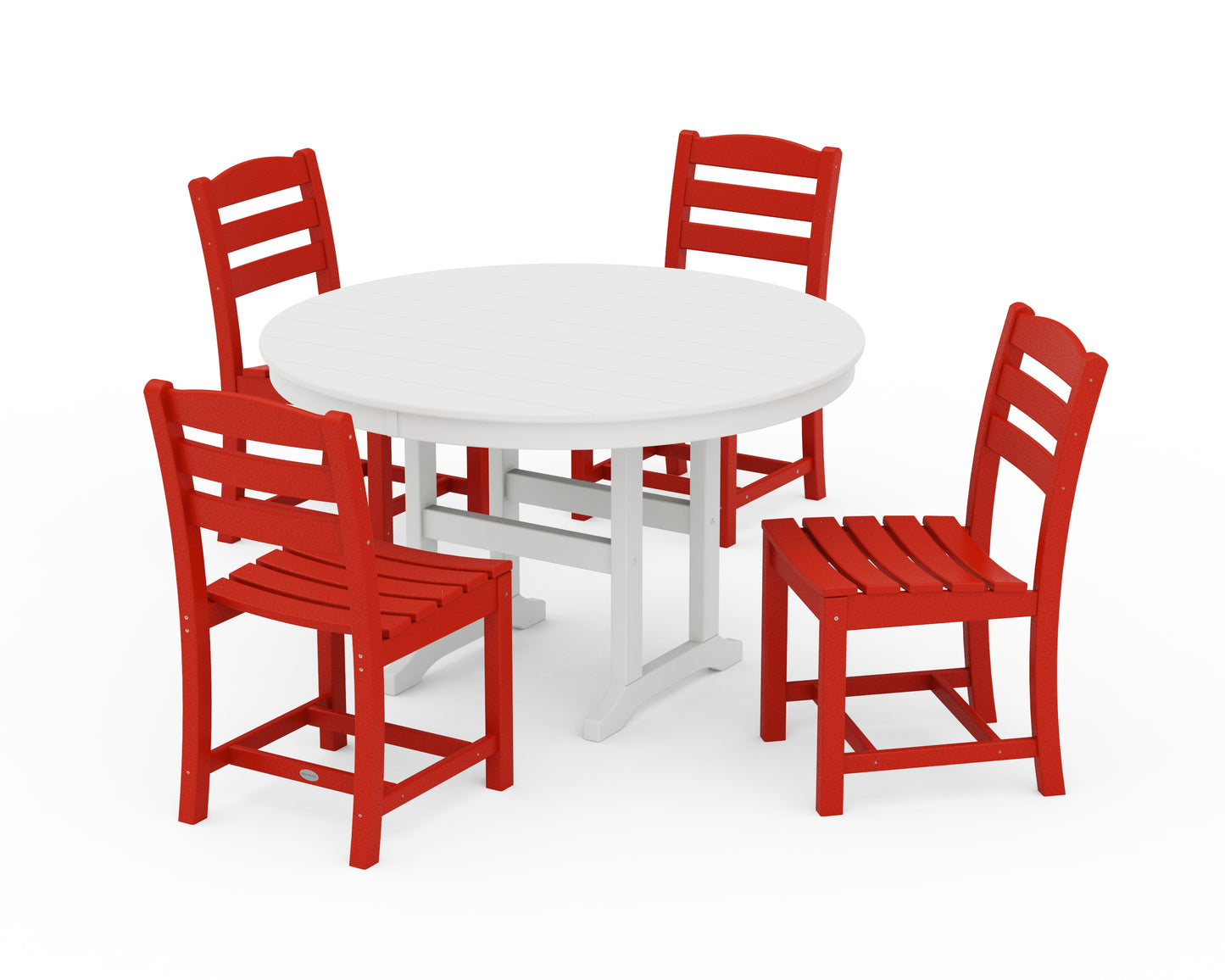 La Casa CafÃ© Side Chair 5-Piece Round Farmhouse Dining Set