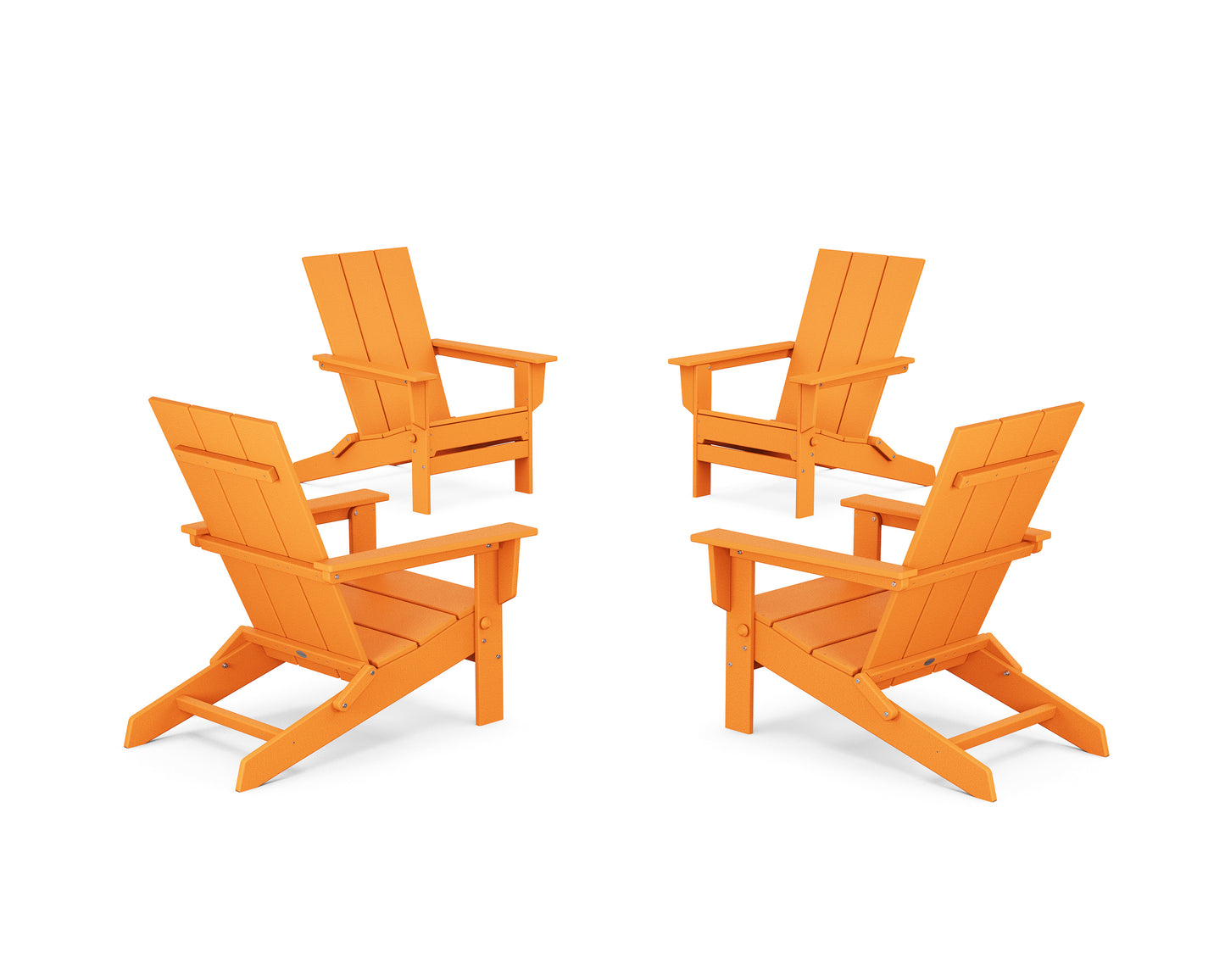 4-Piece Modern Studio Folding Adirondack Chair Conversation Set