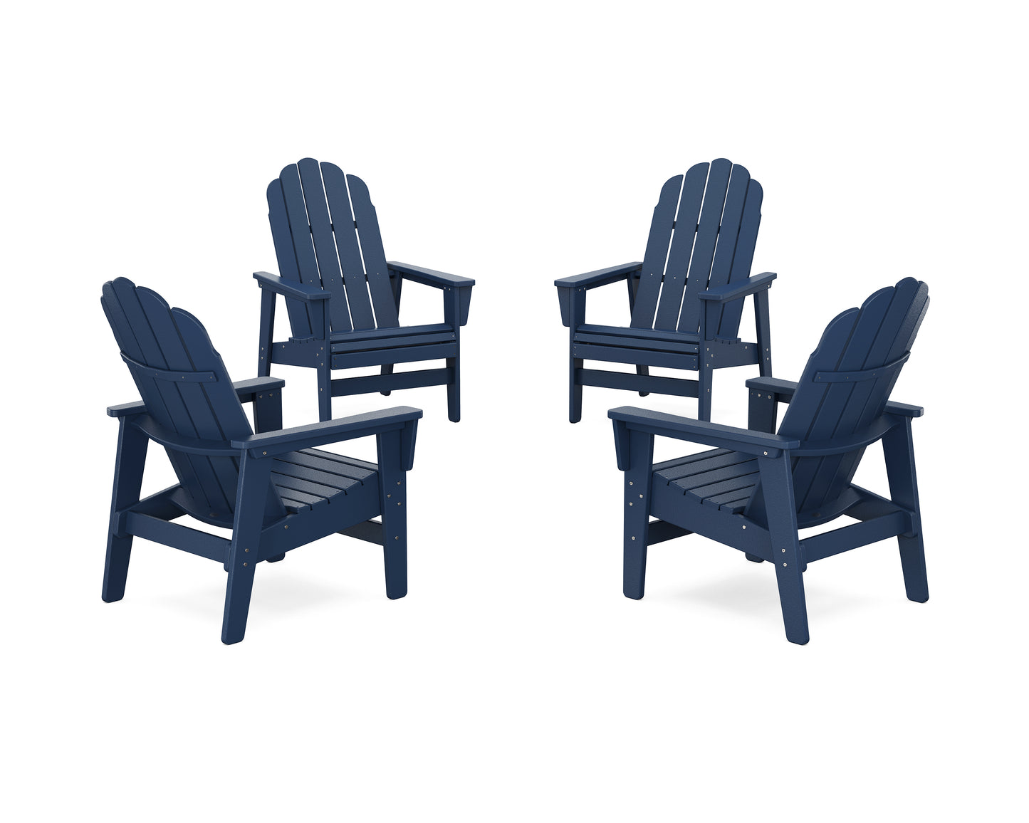 4-Piece Vineyard Grand Upright Adirondack Chair Conversation Set