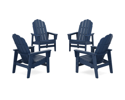 4-Piece Vineyard Grand Upright Adirondack Chair Conversation Set