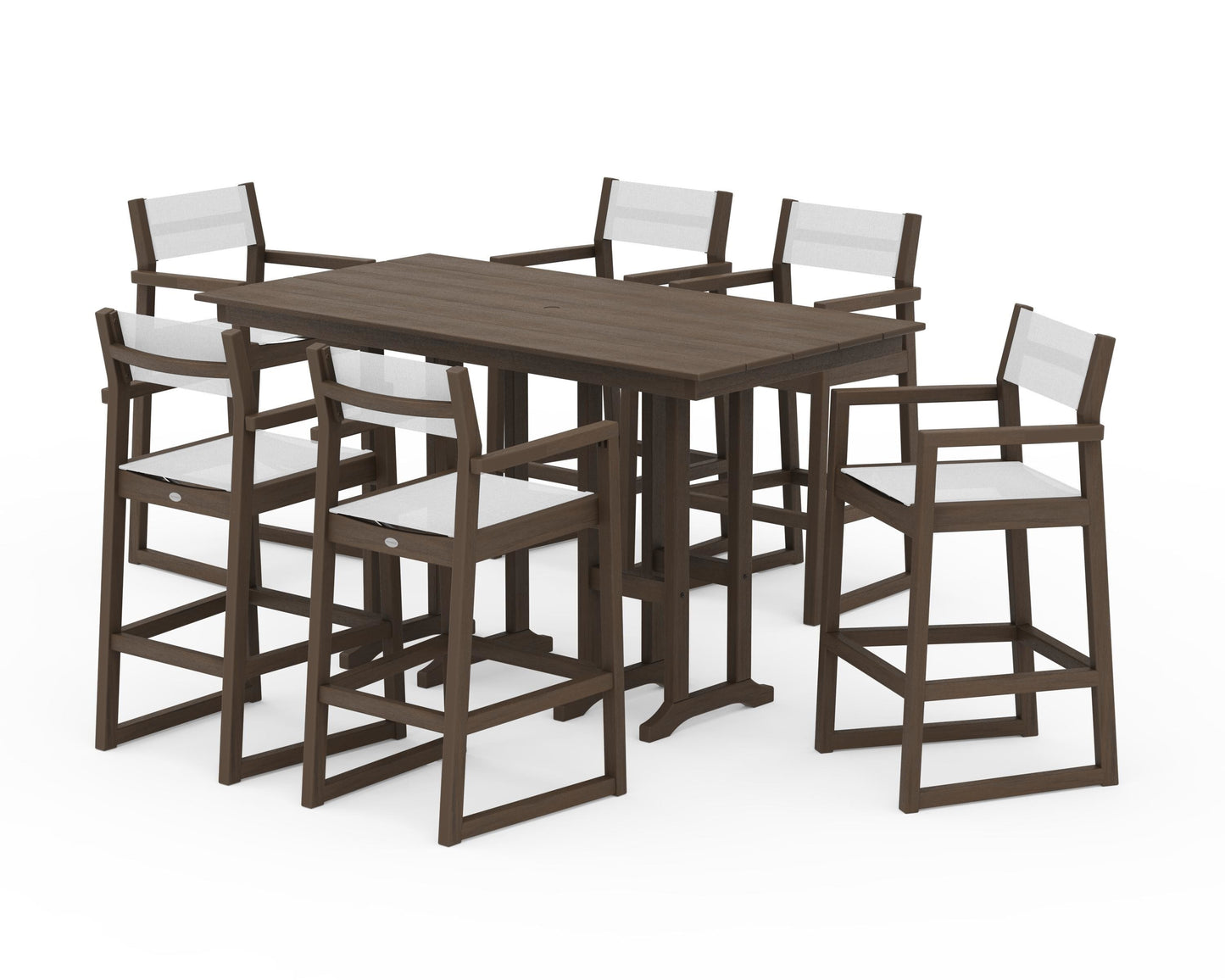 EDGE Sling Arm Chair 7-Piece Farmhouse Bar Set