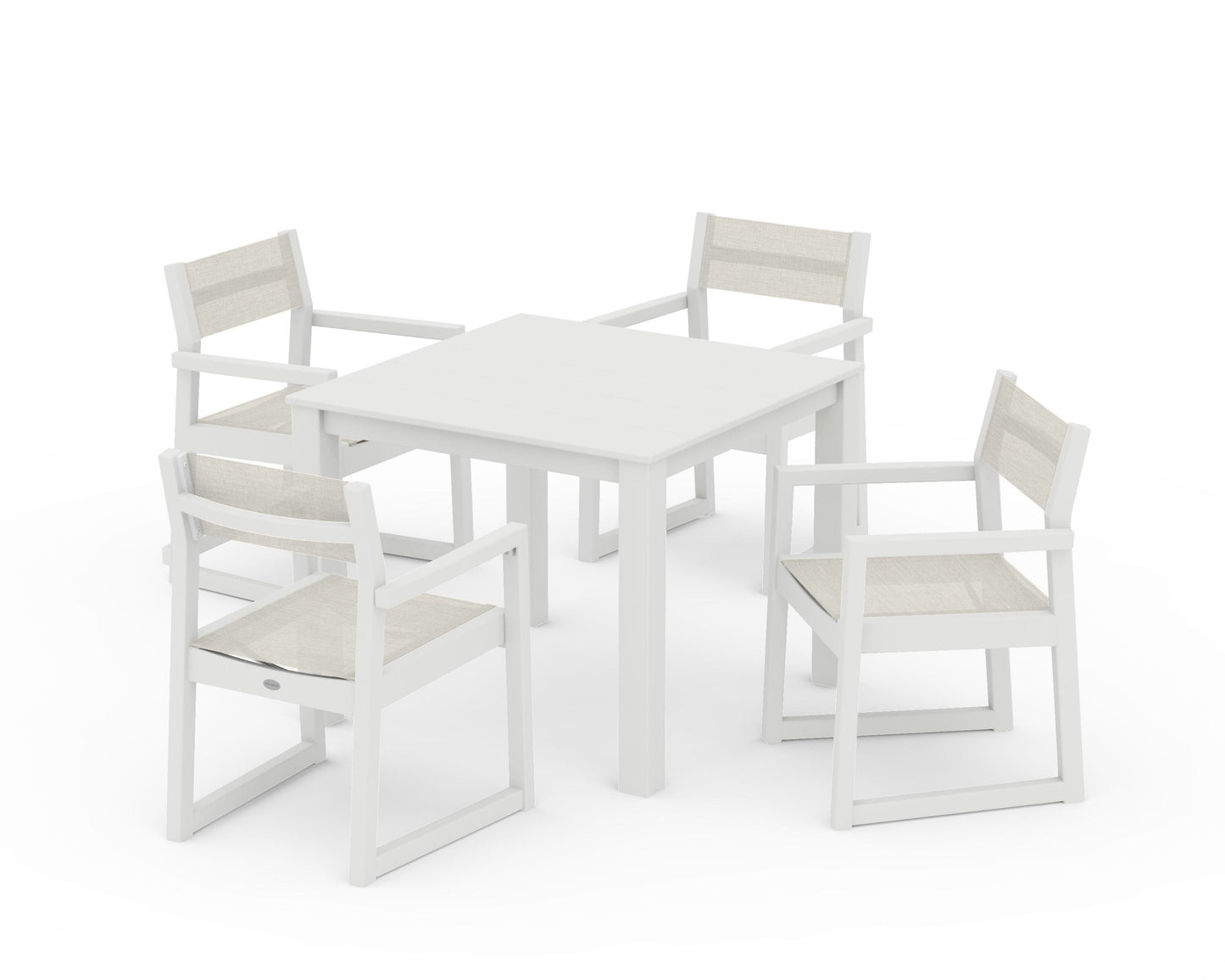 EDGE Sling Arm Chair 5-Piece Parsons Dining Set
