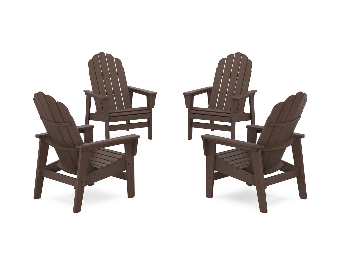 4-Piece Vineyard Grand Upright Adirondack Chair Conversation Set