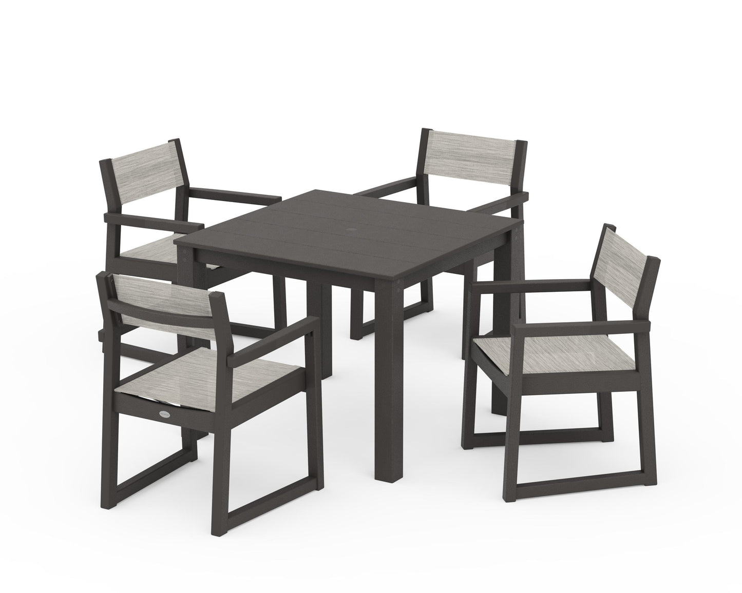 EDGE Sling Arm Chair 5-Piece Parsons Dining Set
