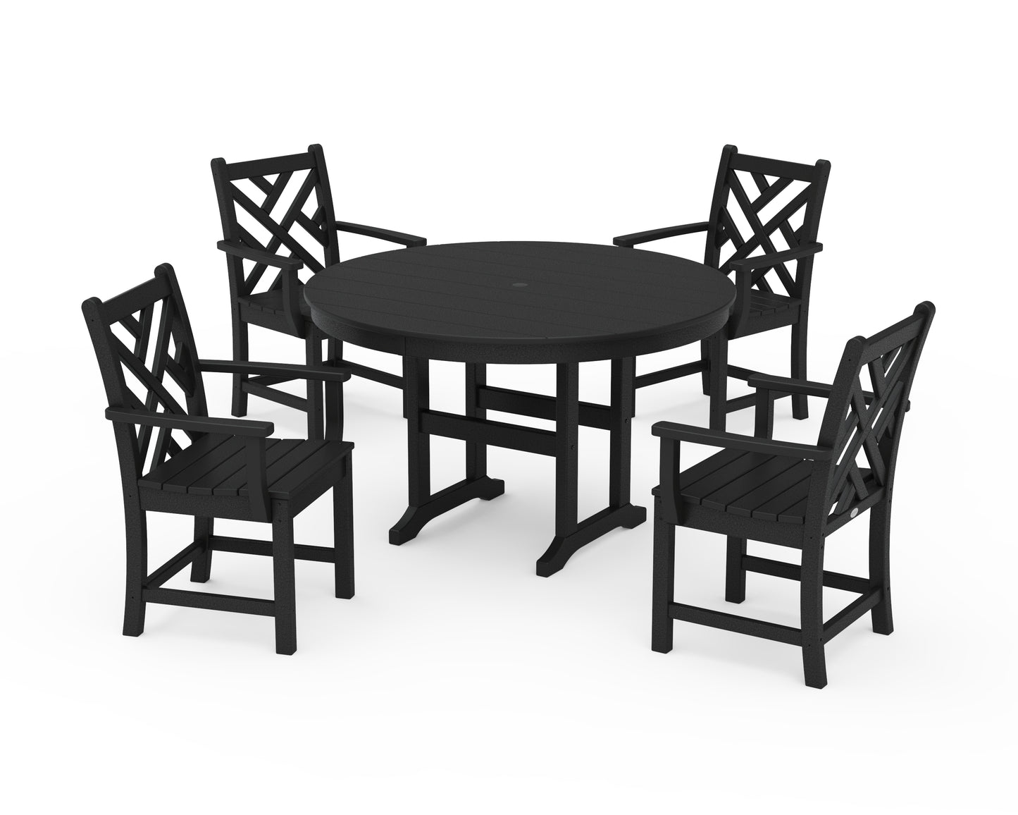 Chippendale 5-Piece Round Farmhouse Dining Set