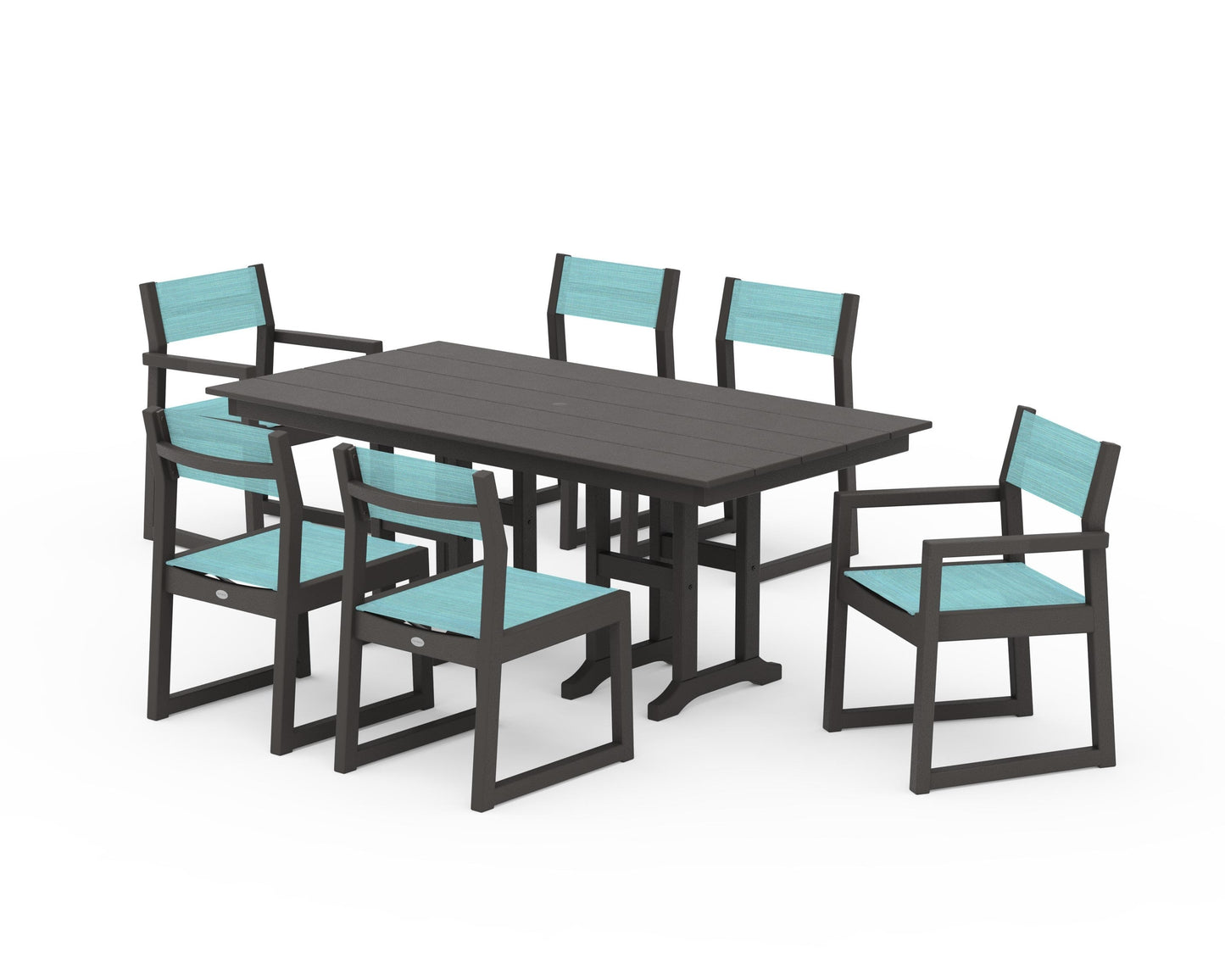 EDGE Sling 7-Piece Farmhouse Dining Set
