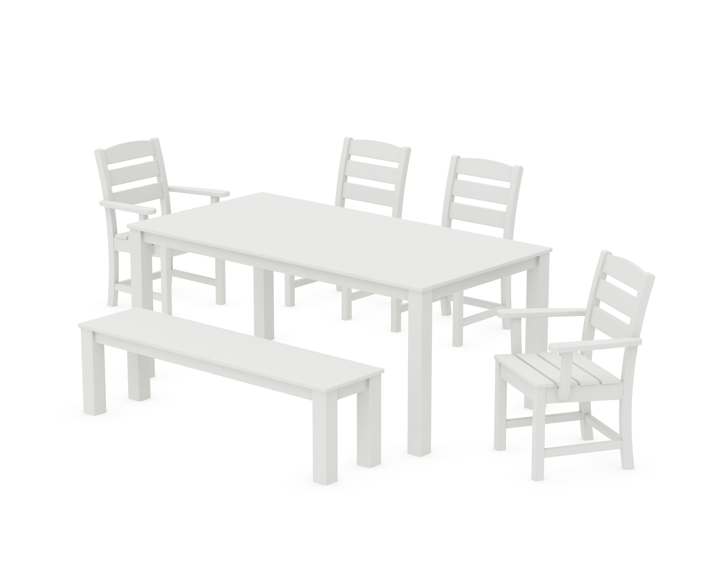 Lakeside 6-Piece Parsons Dining Set with Bench