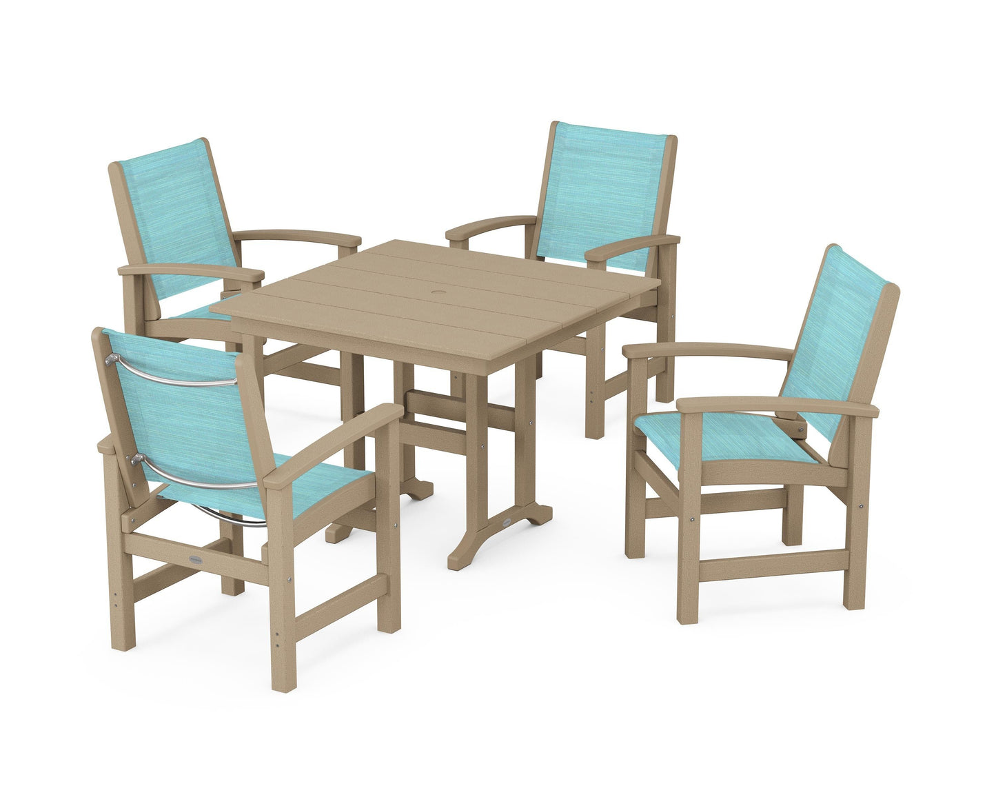 Coastal 5-Piece Farmhouse Dining Set