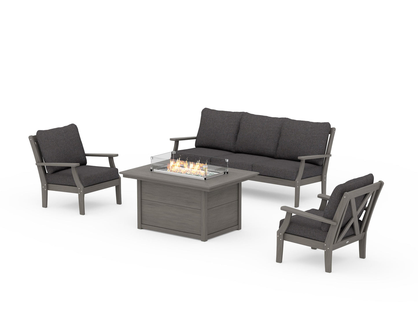 Braxton Deep Seating Fire Pit Table Set