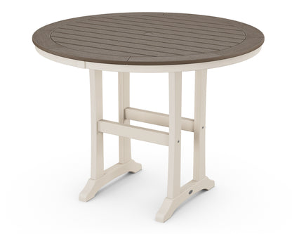 Nautical Trestle 48" Round Counter Table