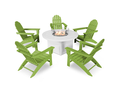 Vineyard Adirondack 6-Piece Chat Set with Fire Pit Table