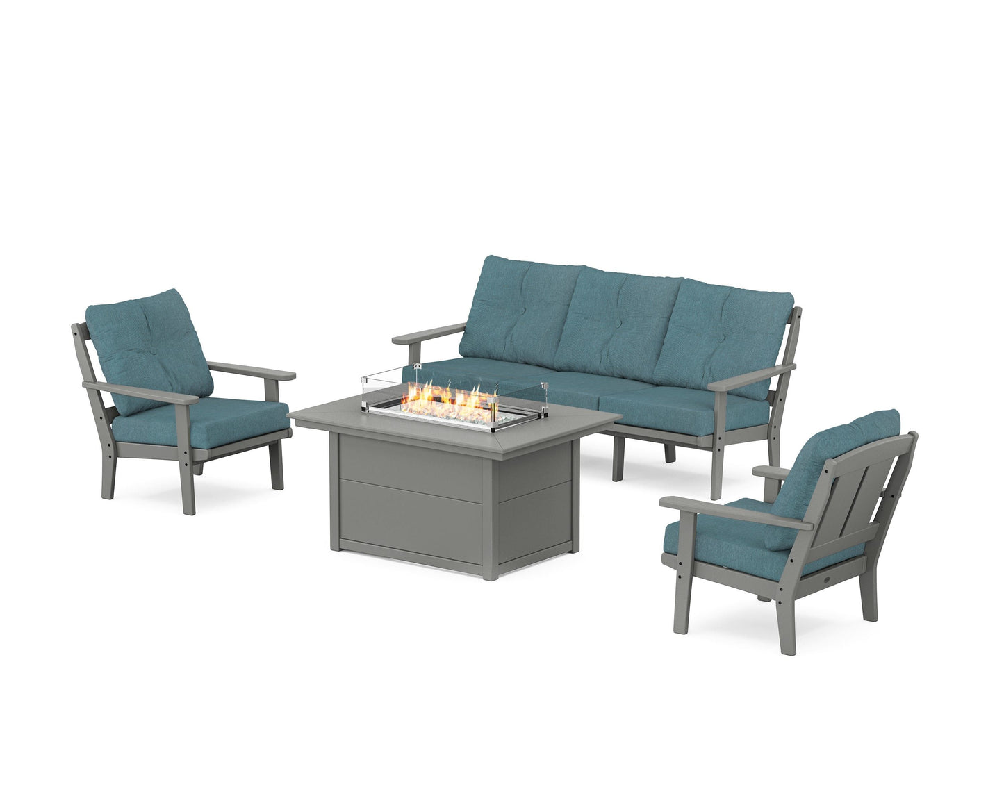 Mission Deep Seating Fire Pit Table Set
