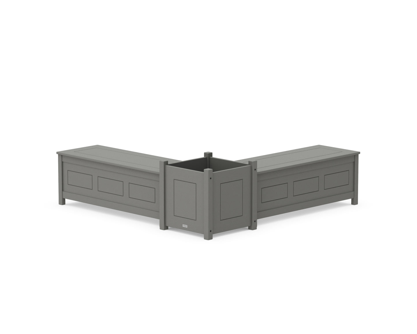 48" Country Living L- Shaped Planter Storage Bench Set- Large