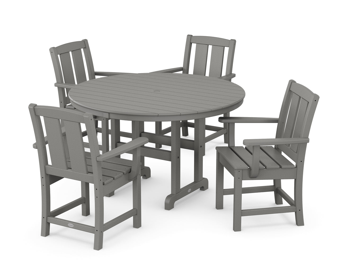 Mission 5-Piece Round Farmhouse Dining Set