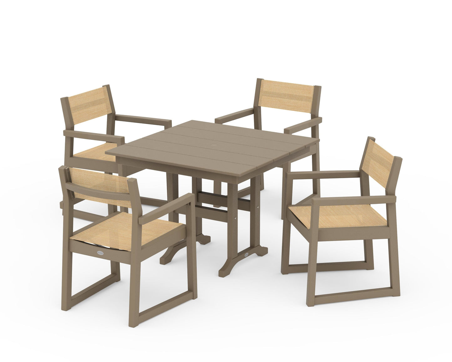 EDGE Sling Arm Chair 5-Piece Farmhouse Dining Set