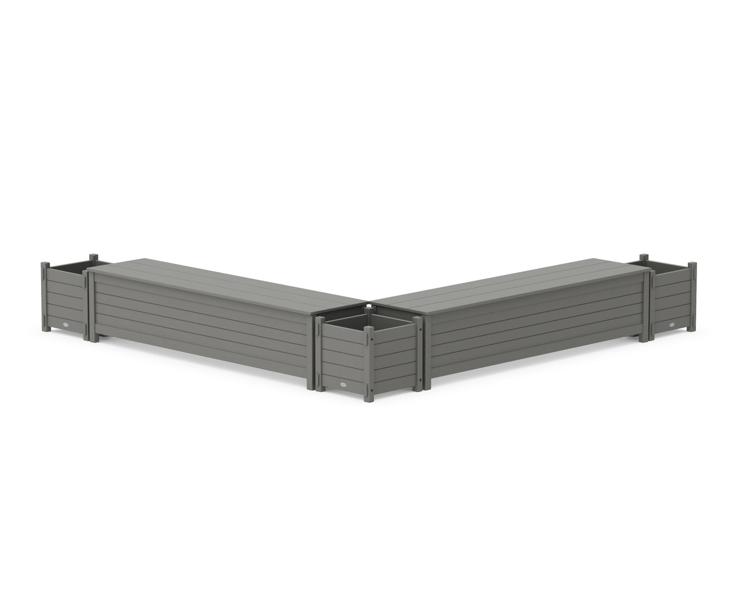 72" Nautical L- Shaped Planter Storage Bench Corner Set