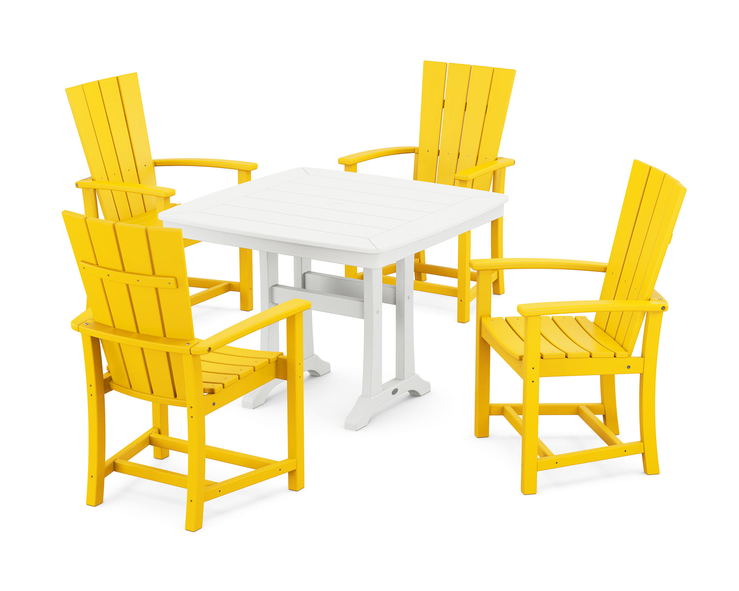 Quattro 5-Piece Dining Set with Trestle Legs