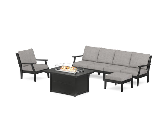 Braxton Sectional Lounge and Fire Pit Set
