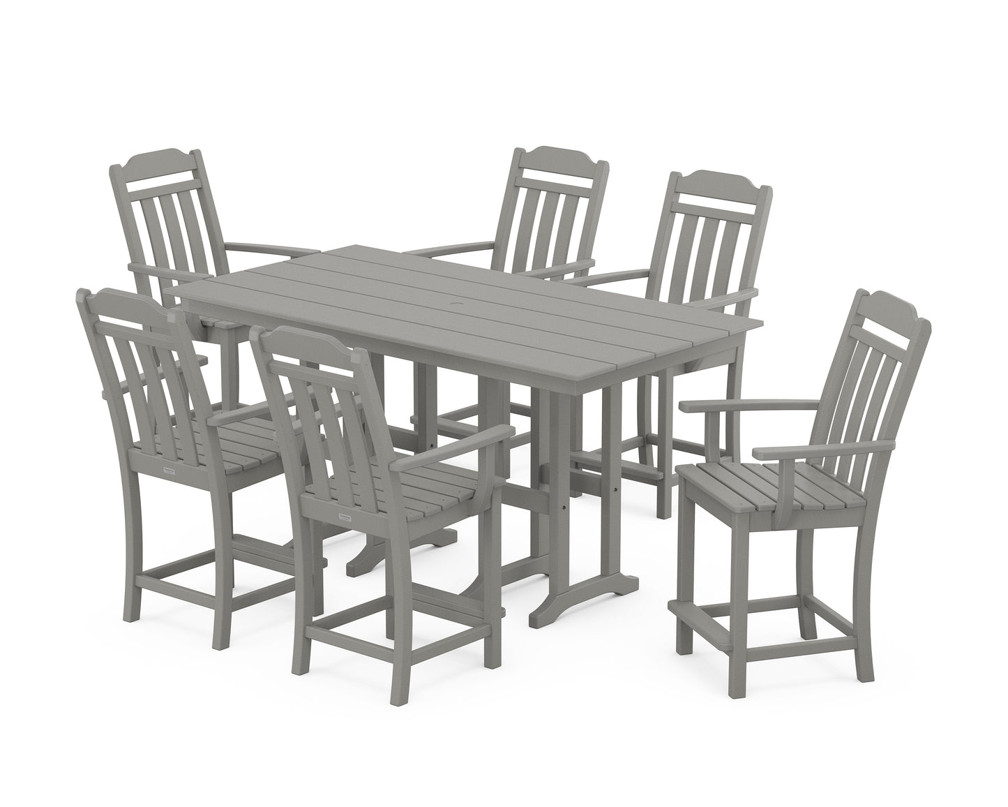 Cottage Arm Chair 7-Piece Farmhouse Counter Set