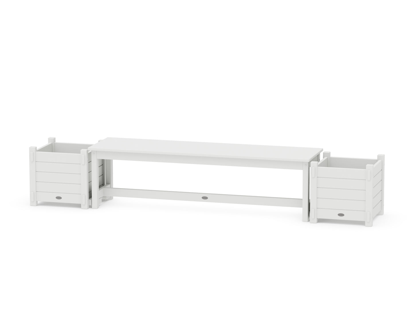 60" Nautical Straight Planter Bench Set