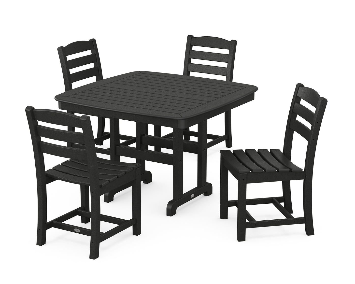 La Casa CafÃ© Side Chair 5-Piece Dining Set with Trestle Legs