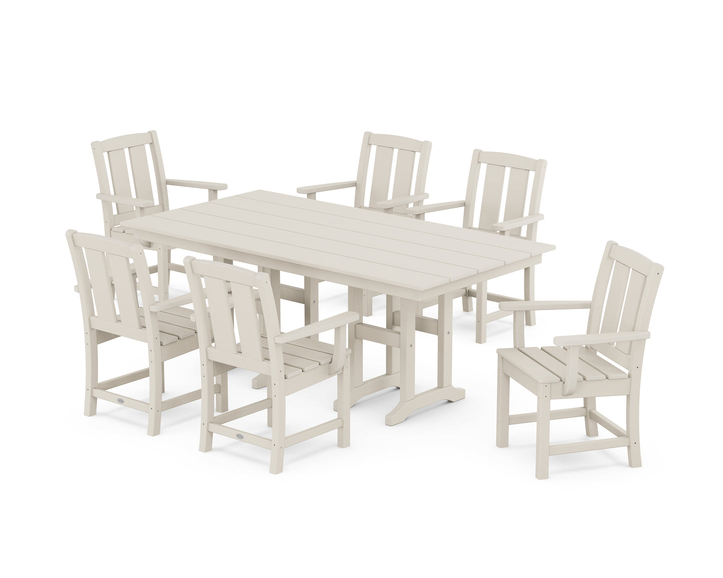 Mission Arm Chair 7-Piece Farmhouse Dining Set