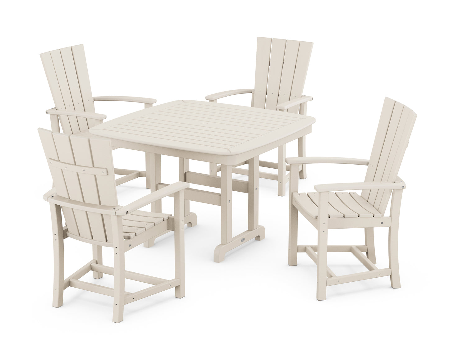 Quattro 5-Piece Dining Set with Trestle Legs