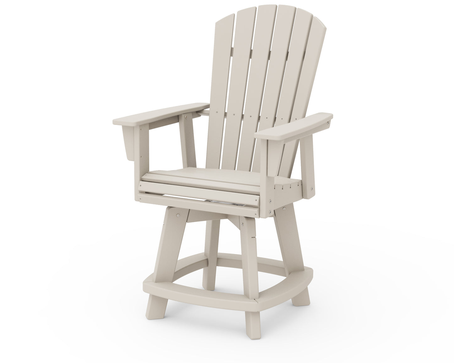Nautical Curveback Adirondack Swivel Counter Chair