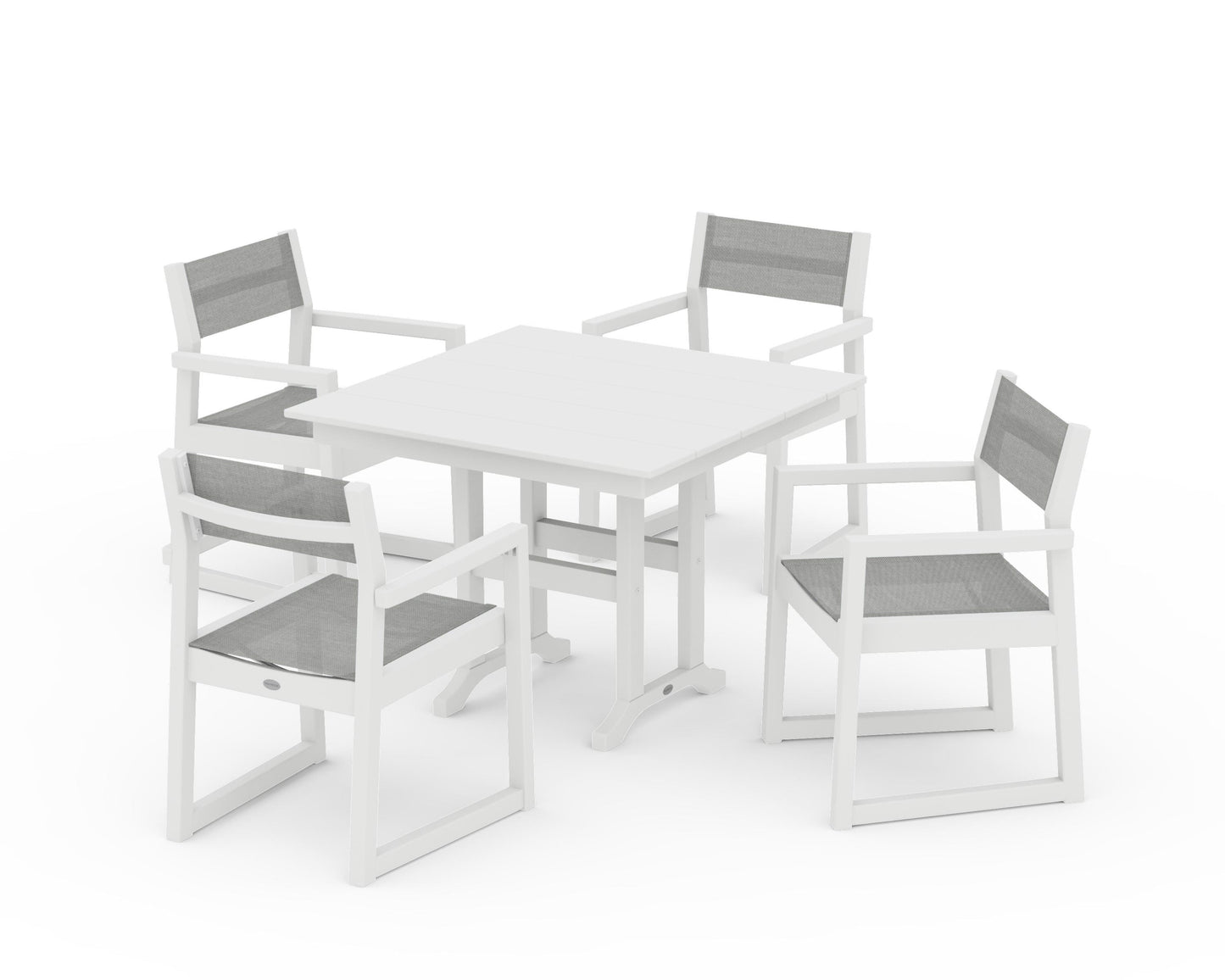 EDGE Sling Arm Chair 5-Piece Farmhouse Dining Set