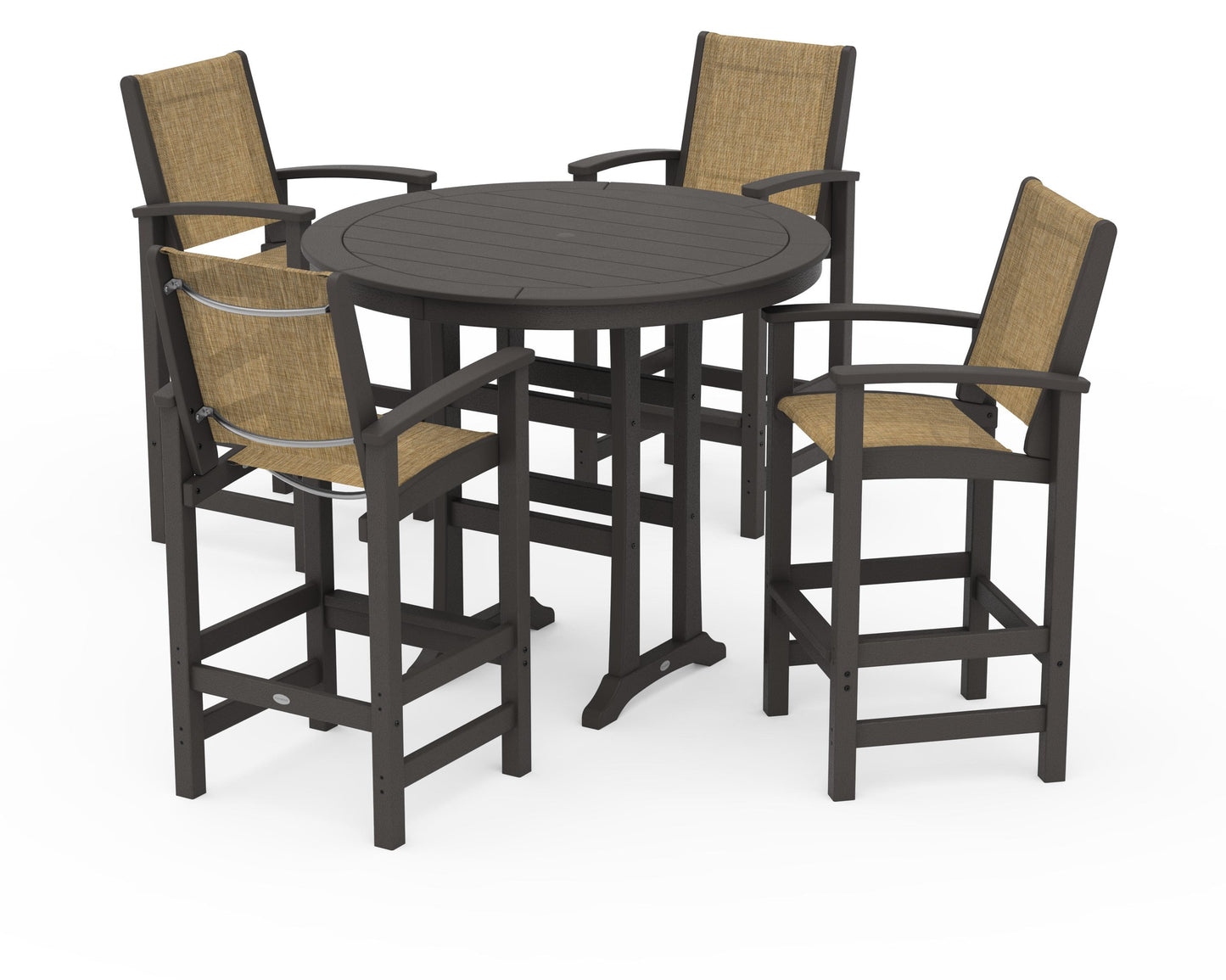 Coastal 5-Piece Nautical Trestle Bar Set