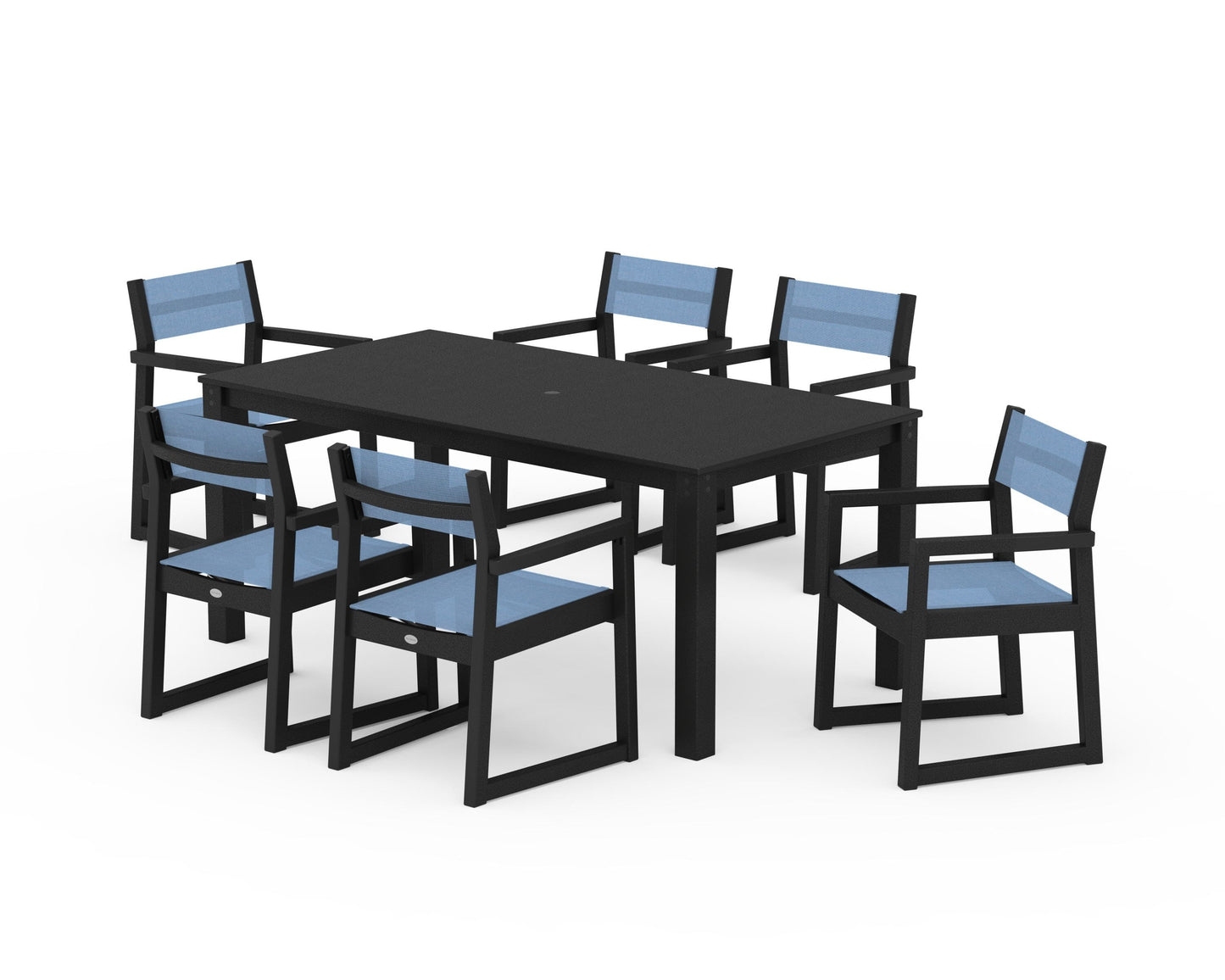 EDGE Sling Arm Chair 7-Piece Parsons Dining Set