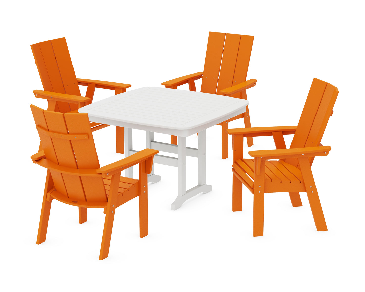 Modern Curveback Adirondack 5-Piece Dining Set