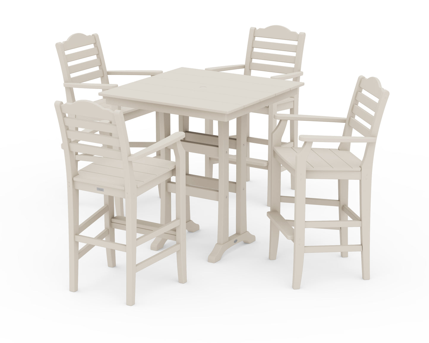 Savannah 5-Piece Farmhouse Bar Set with Trestle Legs