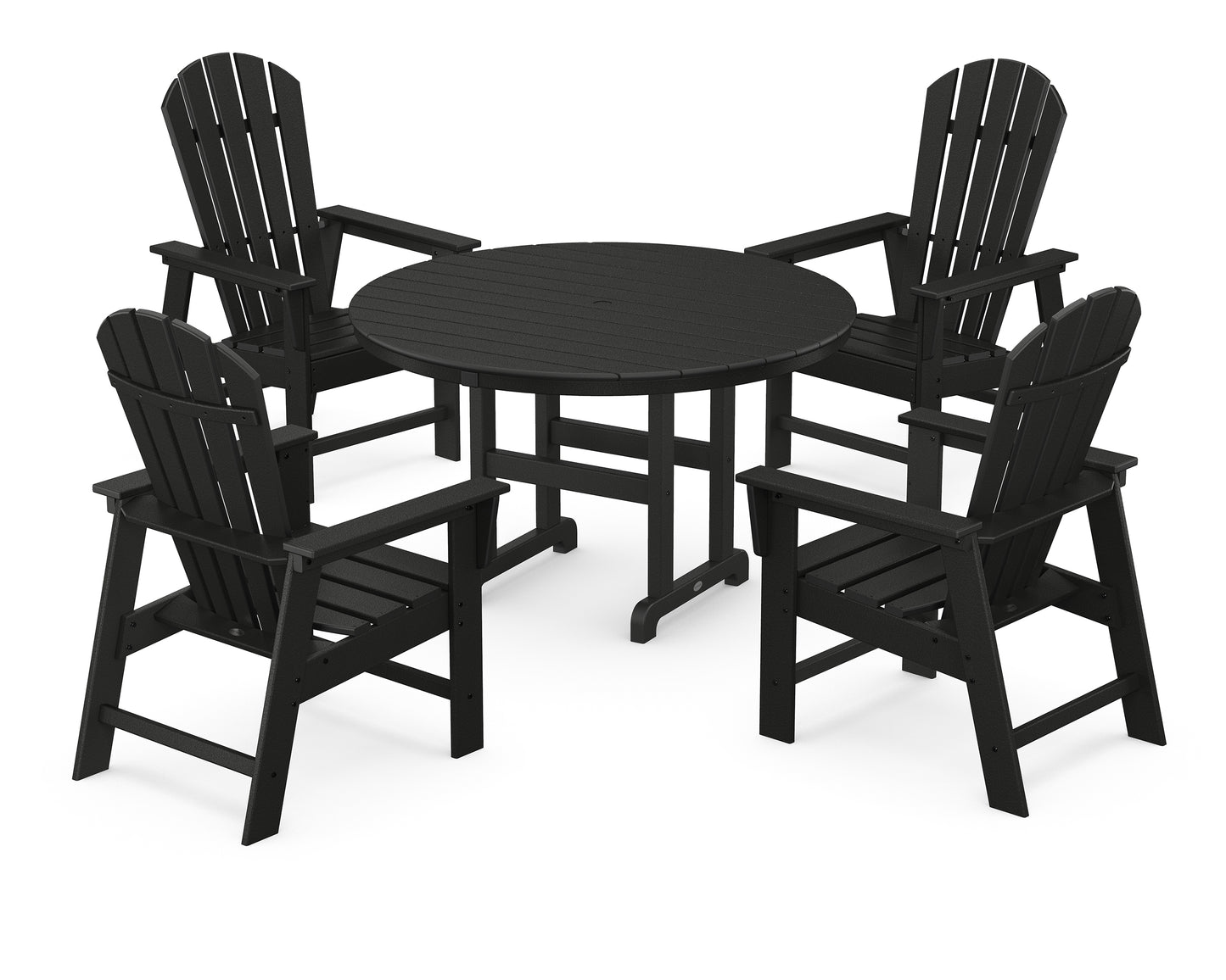 South Beach 5-Piece Round Farmhouse Dining Set