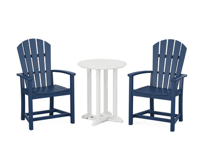 Palm Coast 3-Piece Round Farmhouse Bistro Dining Set