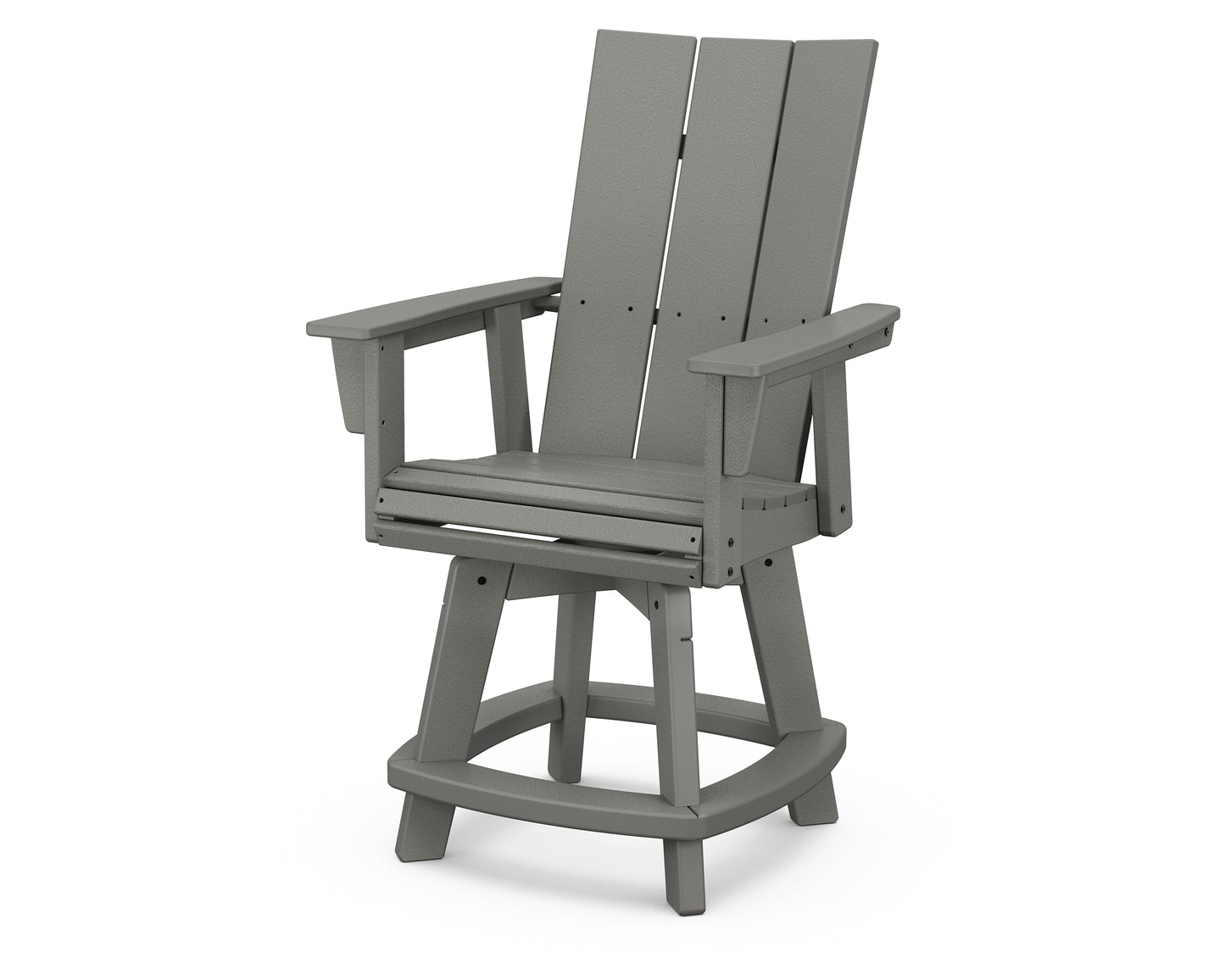 Modern Curveback Adirondack Swivel Counter Chair