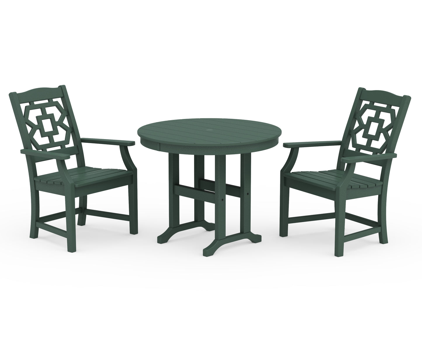 Chinoiserie 3-Piece Farmhouse Dining Set