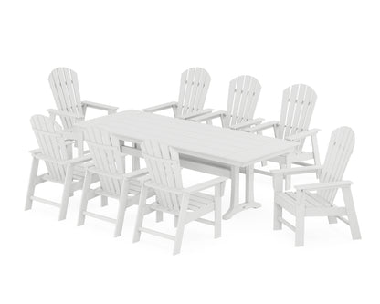 South Beach 9-Piece Farmhouse Dining Set with Trestle Legs