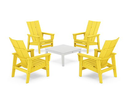 5-Piece Modern Grand Upright Adirondack Chair Conversation Group
