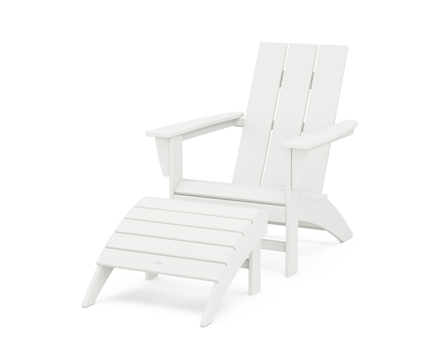 Modern Adirondack Chair 2-Piece Set with Ottoman